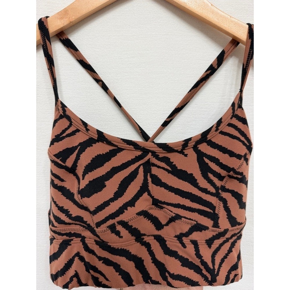 KYODAN Tiger Print Strappy Sports Bra Women X-Small Brown | Athleisure